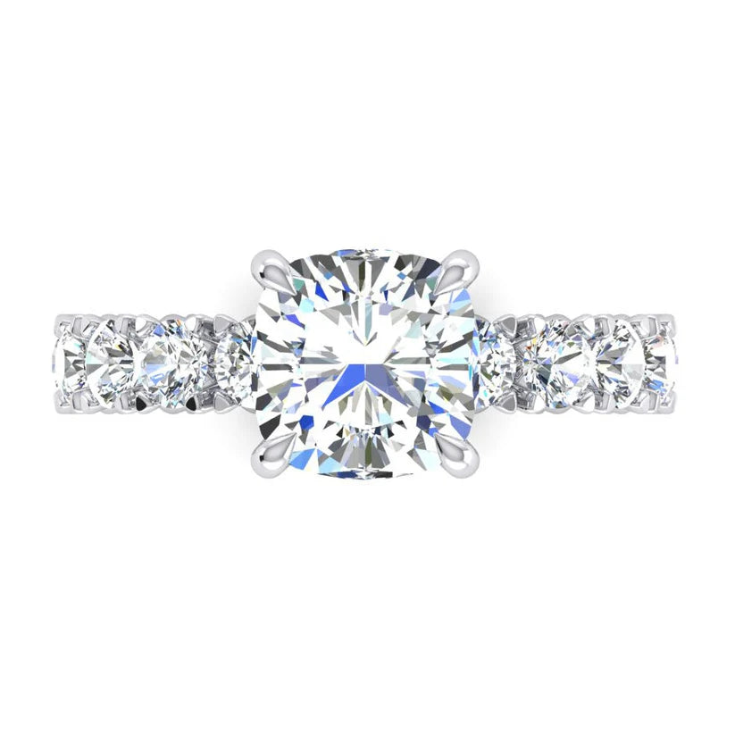 Echt Süßer Moderner Verlobungsring 5 Karat Weißgold im