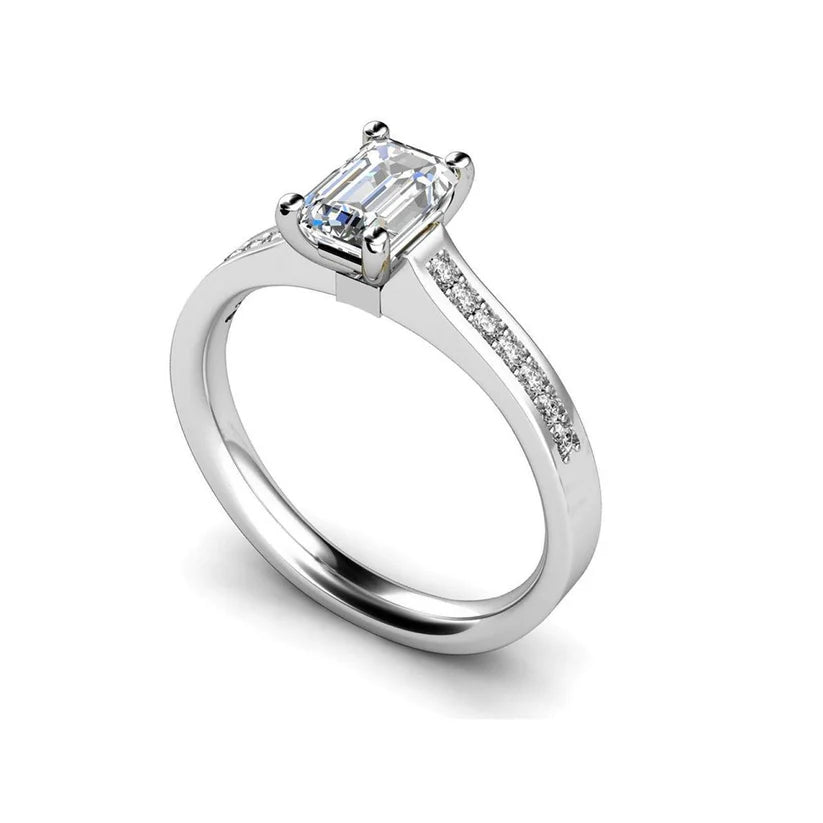 Echte Funkelnder Smaragd- Und Diamant-Verlobungsring im Rundschliff Von 1.51 Ct
