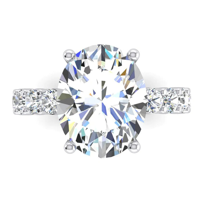 Ovaler Brillant Schliff Echt Diamant Damen