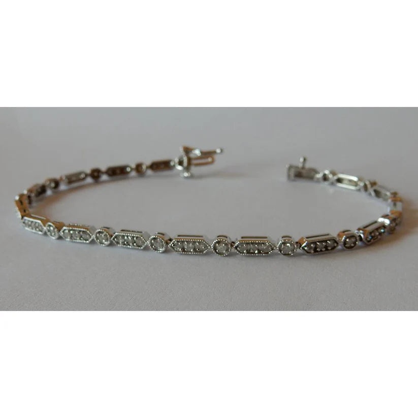 1 Karat Echte Diamant Armband Weißgold