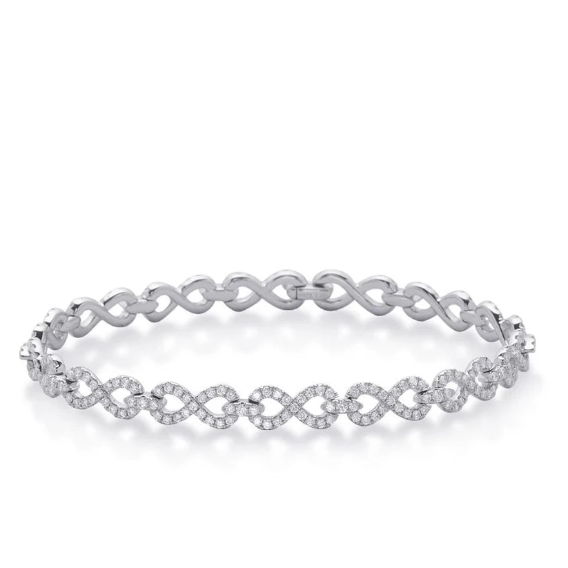 5.60 Ct Rundschliff Echte Diamant Tennisarmband 14K Weißgold