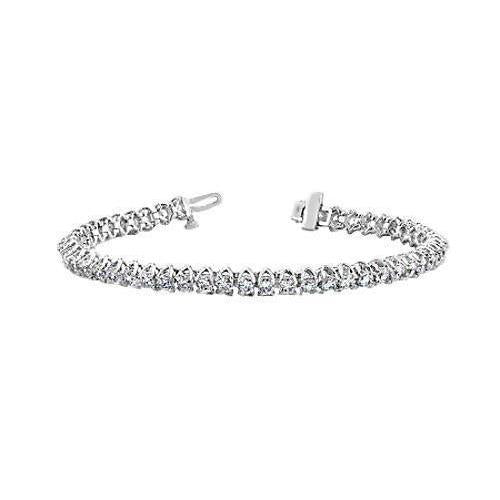 9 Karat Krappenset Diamanten Tennisarmband Echt Diamant Weißgold