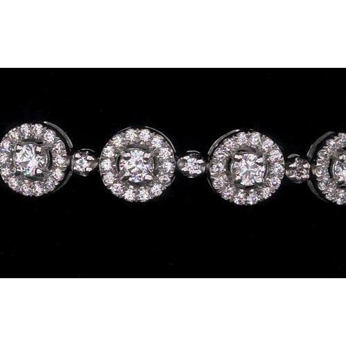 Damen Natürliche Diamant Armband 7 Karat Krappen Set Schmuck Neu