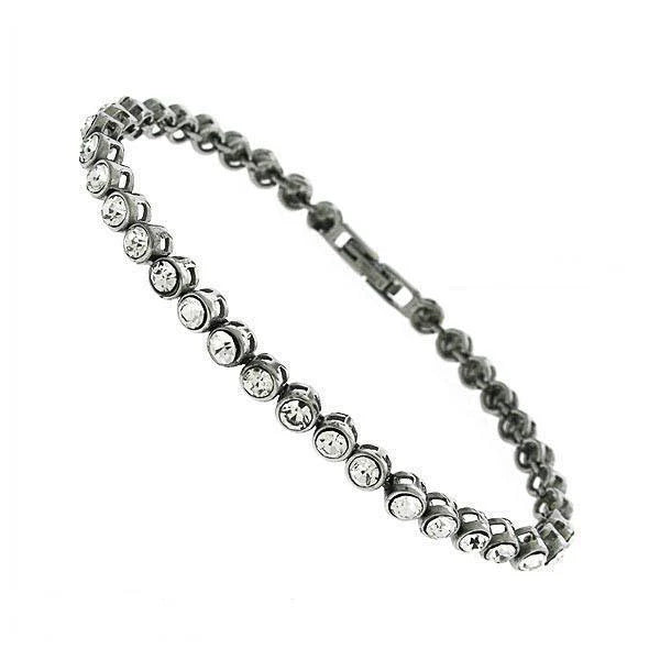 Lünette Set Rund Echte Diamant Damen Tennisarmband Gold Weiß 19.80 Karat