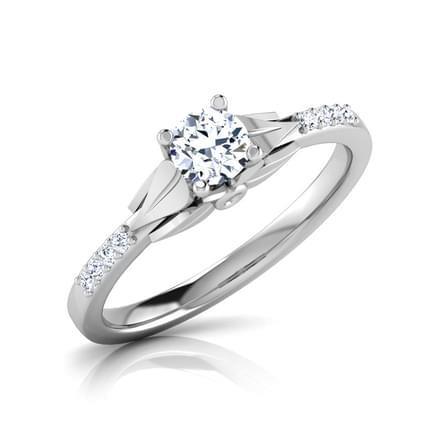 1.40 Karat Echte Diamant-Verlobungsring im Rundschliff Weißgold 14K