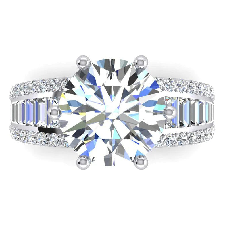 Großer Runder Echt Diamant Ring