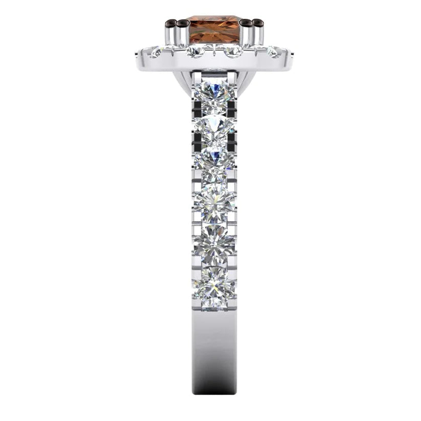 Kissenformiger Braunem Echte Diamanten