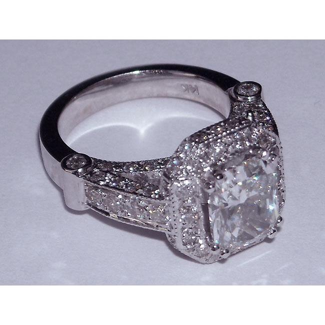 8.51 Karat Echte Diamant-Verlobungsring-Band Radiant Cut