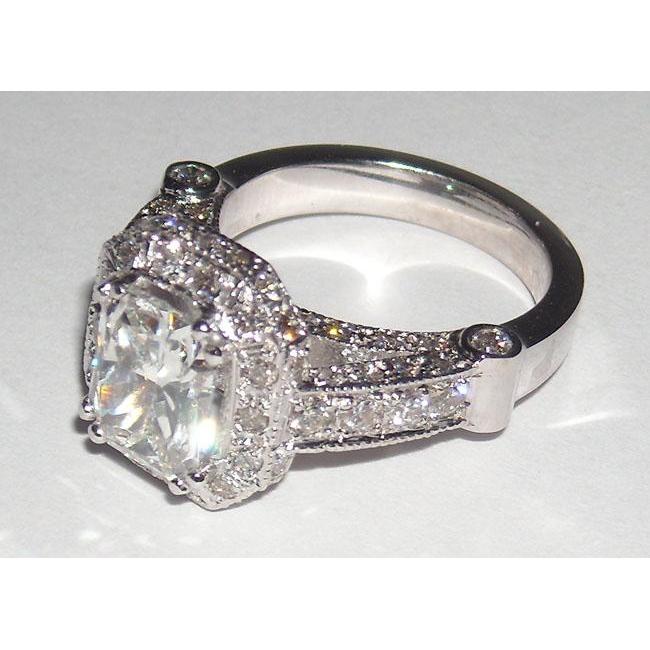 8.51 Karat Echte Diamant-Band-Set Radiant Cut