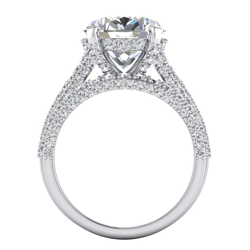 Groß Ovale Natural Diamant Hochzeit Ring Und Band