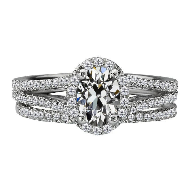 echter oval diamant 6Karat ring Vorderansicht