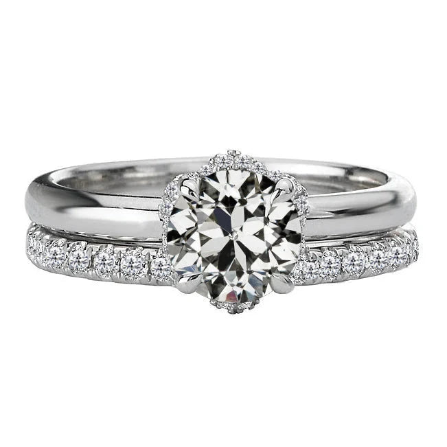 echter round diamant 5Karat ring Vorderansicht