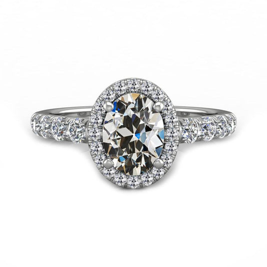 14K Gold Rund & Oval Alter Bergmann Echt Diamant Jubiläumsring 6,50 Karat - harrychadent.ch