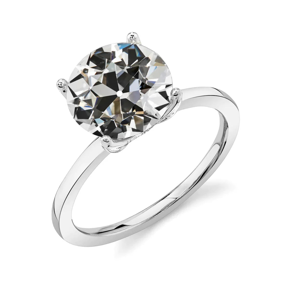 echter round diamant 3Karat ring Vorderansicht