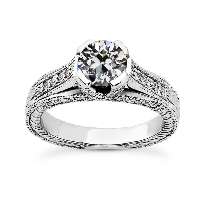 Altschliff Naturliche Diamant-Verlobungsring Antik-Stil 3,25 Karat