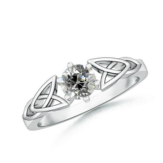 Antiker Solitär Echt Diamant-Altschliff-Ring 1,50 Karat Weißgold - harrychadent.ch