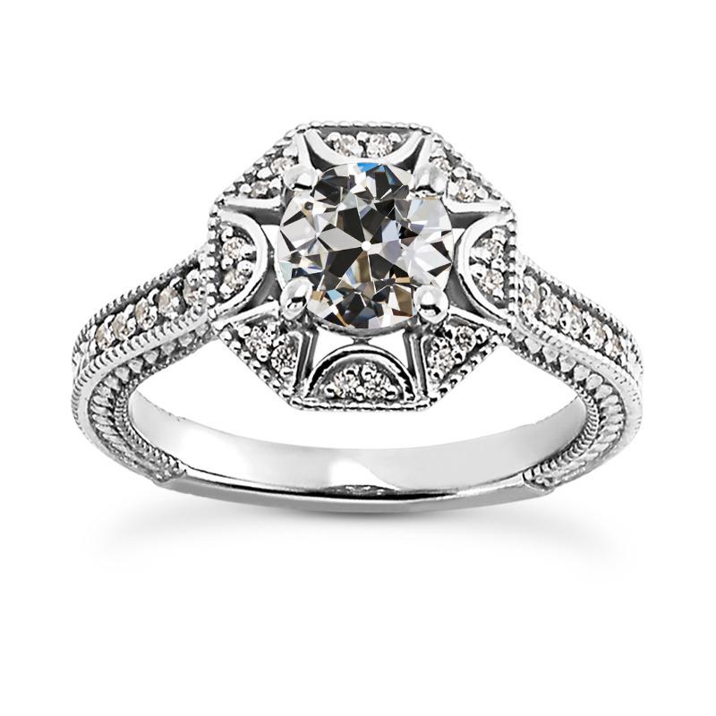 Antiker Stil Halo Alter Bergmann Echt Diamantring Gold Filigran 4,25 Karat- harrychadent.ch
