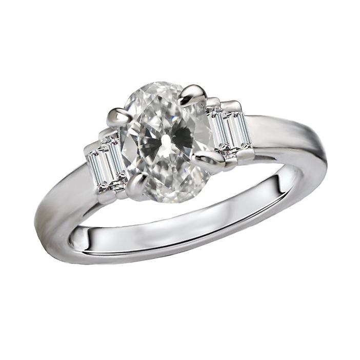 Baguette & Oval Alter Bergmann 5 Stein Echt Diamant Ring Schmuck 6 Karat - harrychadent.ch