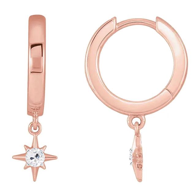 Creolen Mit Echt Diamanten 1 Karat Alter Bergmann Twinkling Star Style Roségold P1- harrychadent.ch