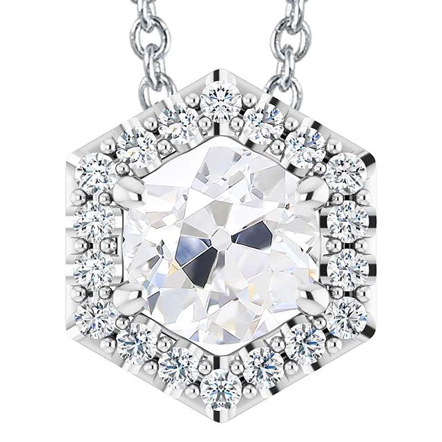 Damen Halo Echt Diamant Anhänger Rund Alter Bergmann 7,50 Karat Schmuck - harrychadent.ch