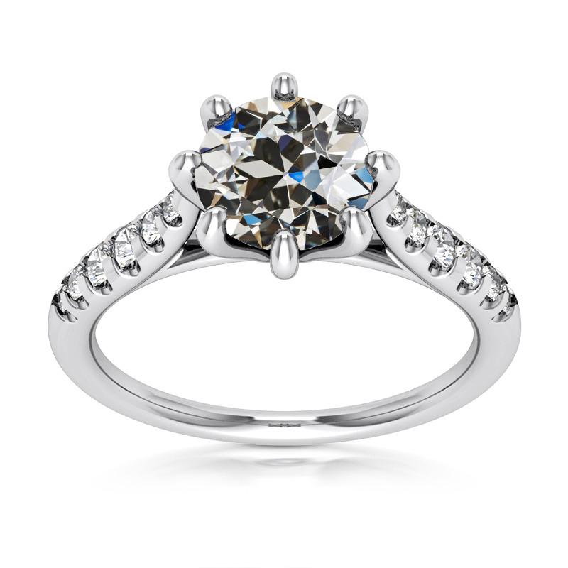 Damenring Alter Minenschliff Naturliche Diamant 8 Krappen Set Schmuck 4,25 Karat - harrychadent.ch