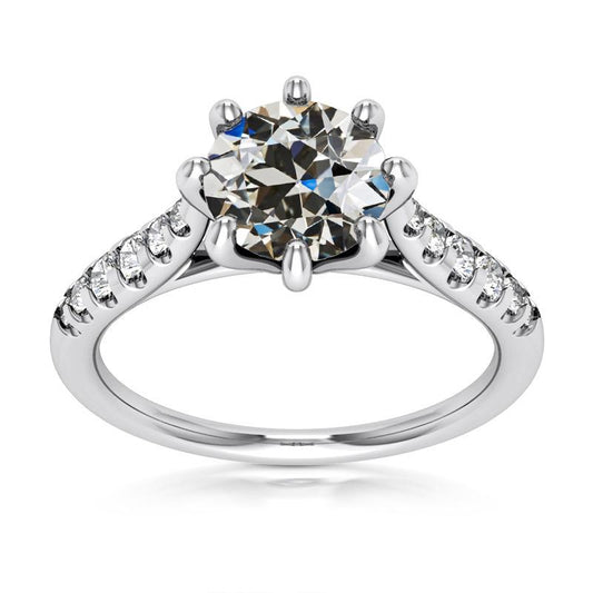 Damenring Alter Minenschliff Naturliche Diamant 8 Krappen Set Schmuck 4,25 Karat - harrychadent.ch