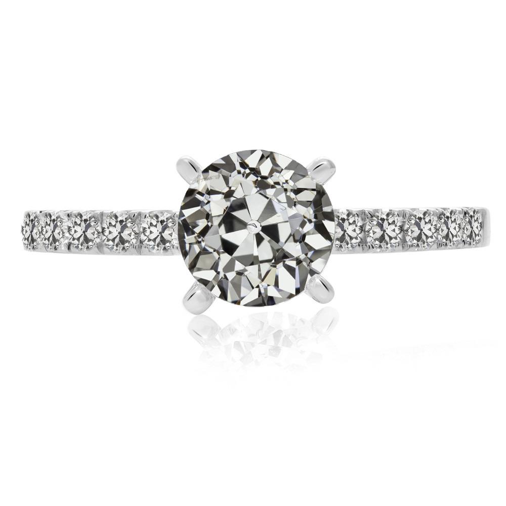 Damenring Rund Alter Bergmann Echt Diamant 4 Krappen Set 4 Karat Schmuck - harrychadent.ch
