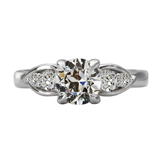 Ehering Rund Alteuropäischer Echt Diamant Damenschmuck 4.50 Karat
