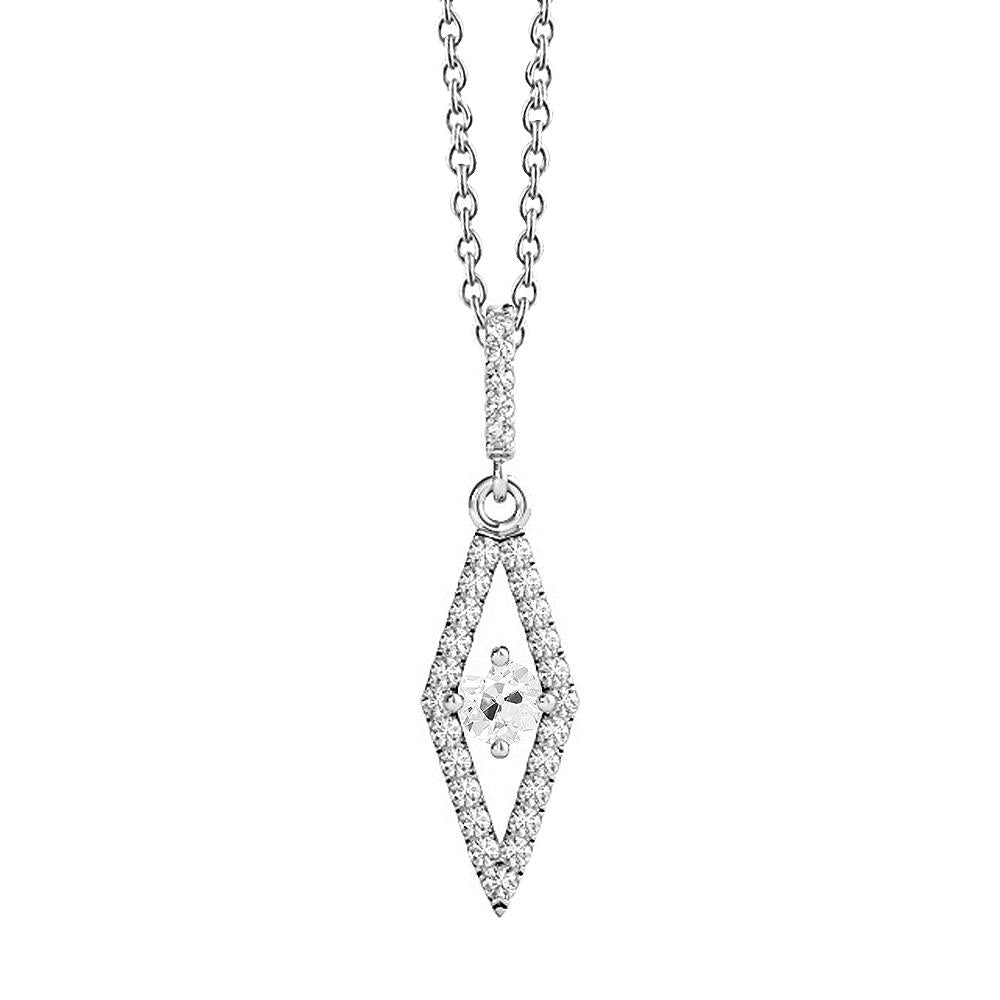 Gold 14K Echt Diamant-Anhänger rund alter Bergmann Prong Set 1,50 Karat - harrychadent.ch
