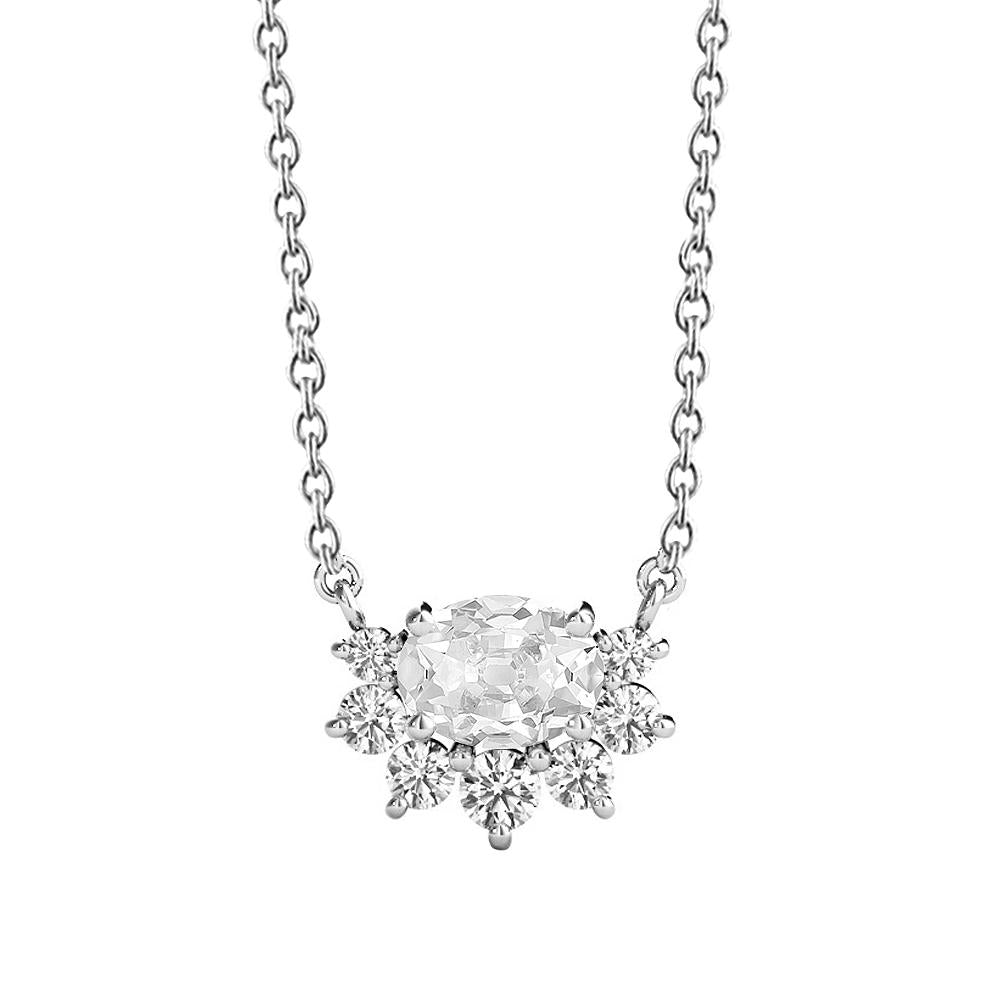 Gold 14K Echt Diamant Anhänger rund & Oval alter Bergmann Krappen Set 3,50 Karat - harrychadent.ch