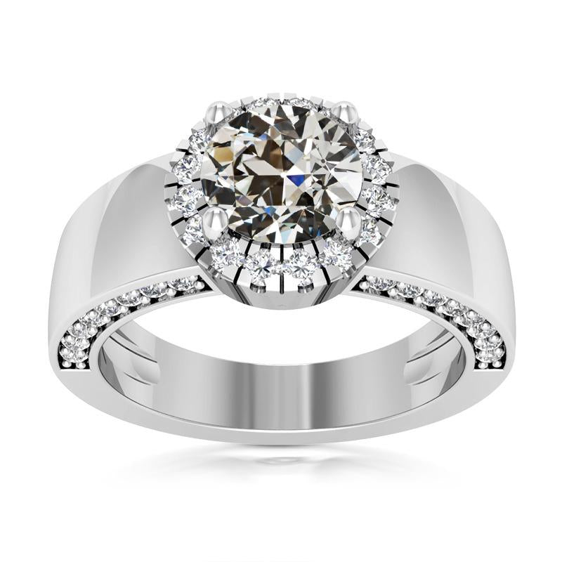 Goldener Halo Ehering Altschliff Naturliche Diamant Breitband 4,75 Karat