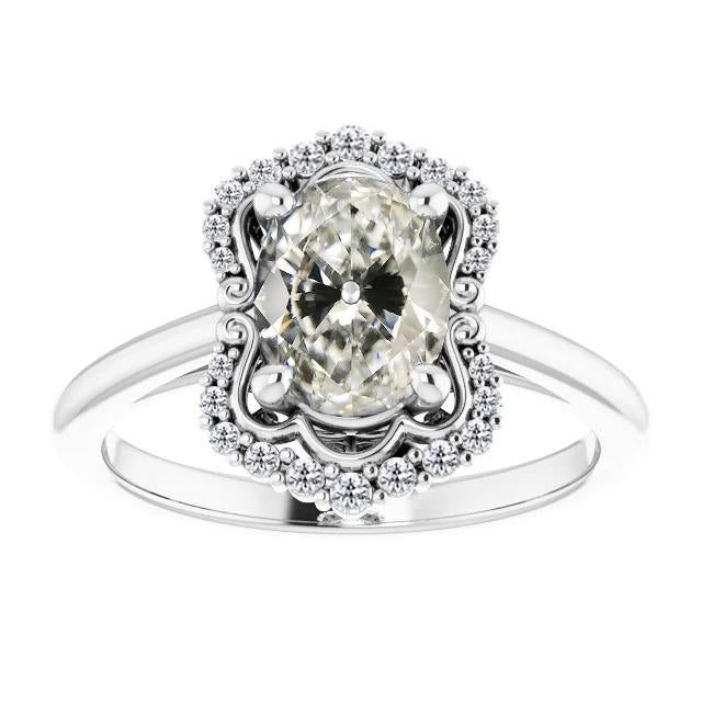 Halo-Ring Für Echt Damen Rund & Oval Im Alten Minenschliff Diamant 6 Karat - harrychadent.ch