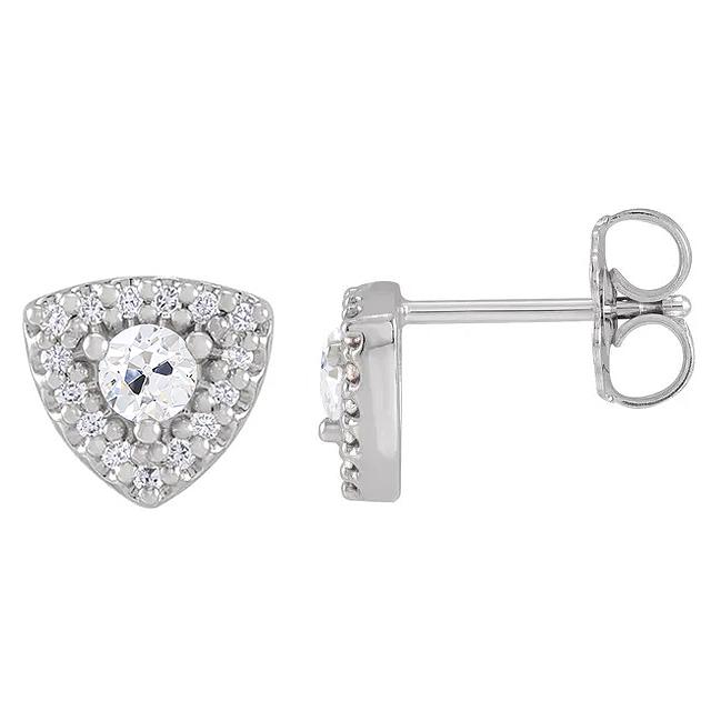Halo Echt Diamant Stud Old Cut Ohrringe 4,50 Karat Dreiecksförmiger Schmuck P1 - harrychadent.ch