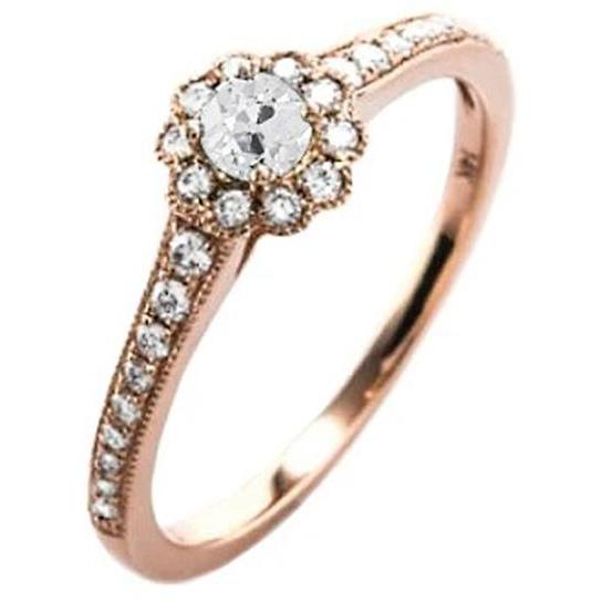 Halo Echt Diamantring Old Cut Flower Style Roségold Milgrain 2.75 Karat - harrychadent.ch