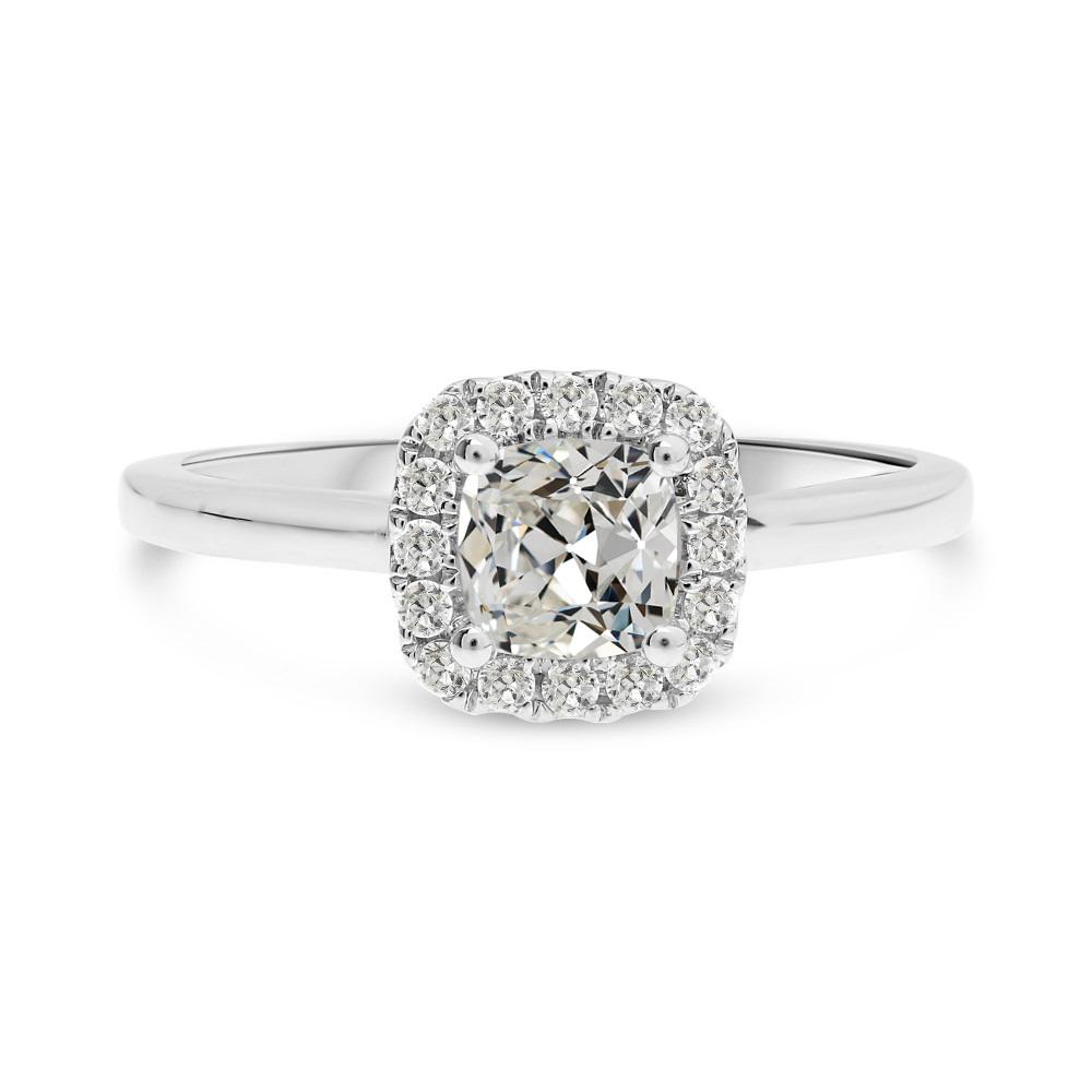Halo Jubiläumsring Kissen Old Mine Cut Echt Diamant 3,50 Karat - harrychadent.ch