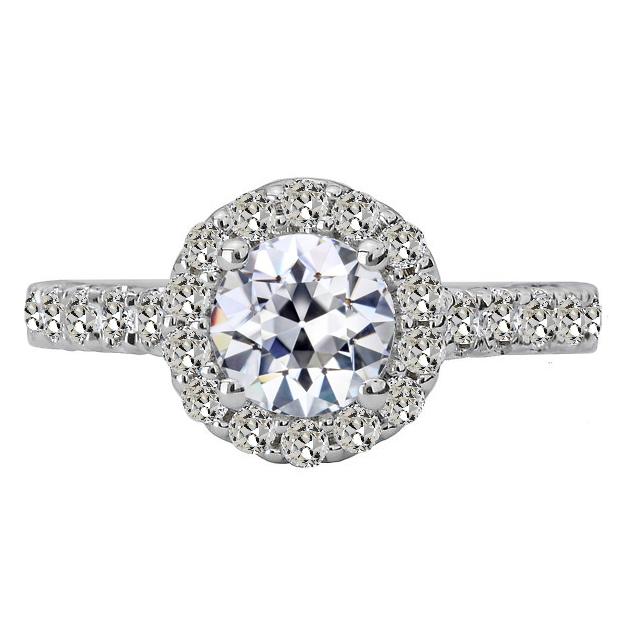 echter round diamant 6Karat ring Vorderansicht