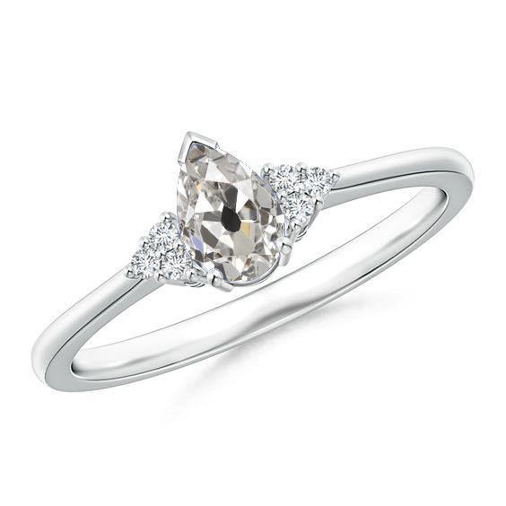 Jubiläumsring Altschliff Birne & Runder Naturlich Diamant Schmuck 2,50 Karat - harrychadent.ch