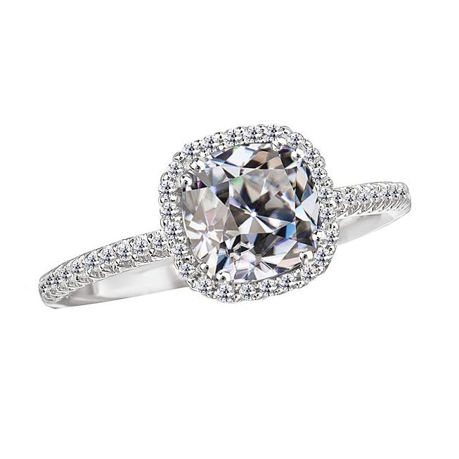 Kissen Alter Bergmann Natürliche Diamant Halo Ehering Gold 8 Karat