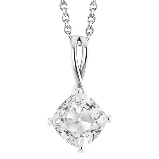 Kissen Alter Bergmann Solitaire Echt Diamant Anhänger 5 Karat Schiebekette - harrychadent.ch