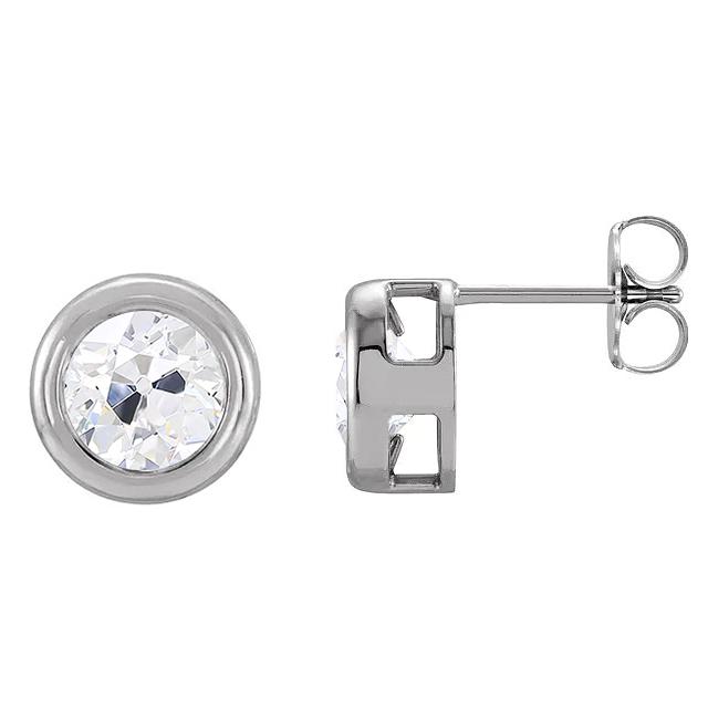 Ohrstecker Lünette Set Alter Bergmann Echt Diamants 3 Karat Push Backs P1 - harrychadent.ch