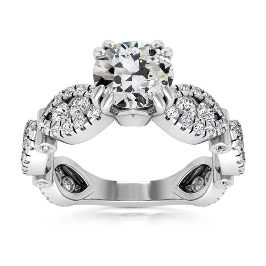 Runder Alter Bergmann Echt Diamant Fancy Ring Doppelstift Set 7,50 Karat- harrychadent.ch