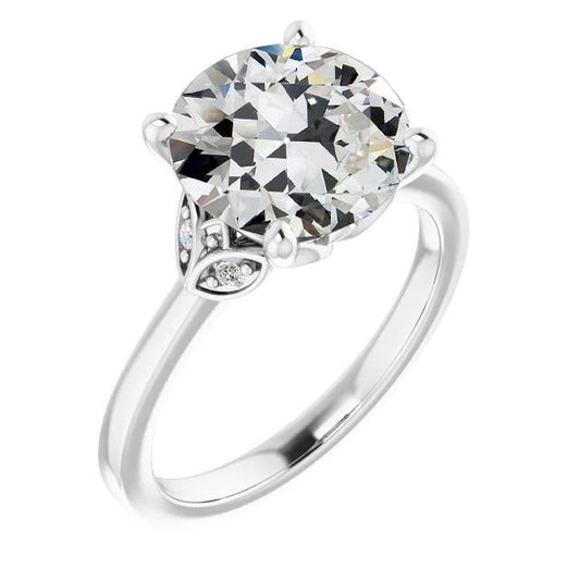 Runder Alter Bergmann Echt Diamant Jubiläumsring Blattstil 4,50 Karat - harrychadent.ch