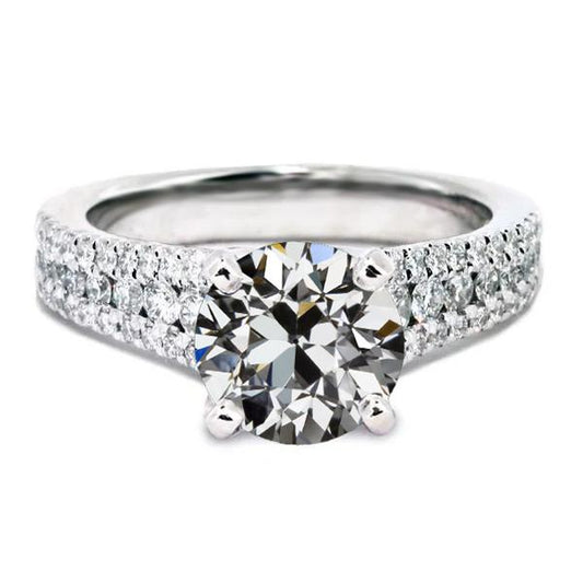 Runder Alter Minenschliff Echt Diamantring Für Damen Pave Prong Set 6 Karat - harrychadent.ch