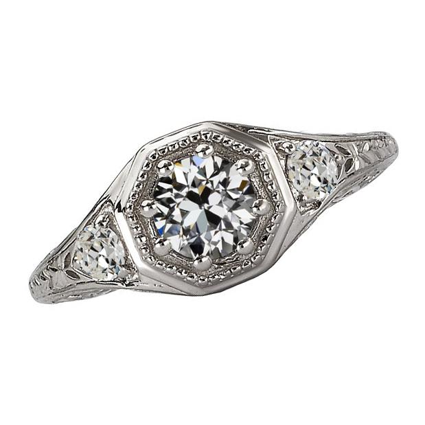 Runder Alter Minenschliff Echt Diamantring Im Antiken Stil Mit 8 Zinken, 3 Karat - harrychadent.ch