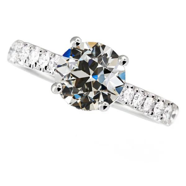 Runder Alter Minenschliff Echt Diamantring Mit Akzenten 4-Krappen-Set 6 Karat - harrychadent.ch