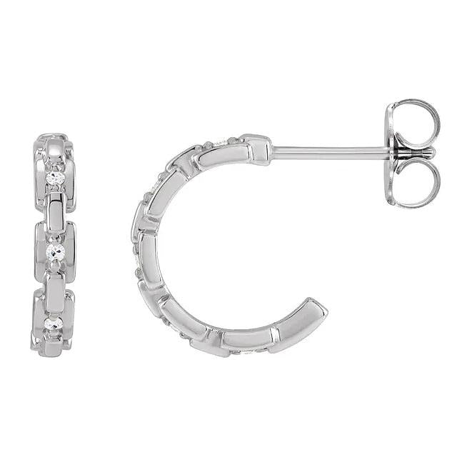 Runder Echt Diamant Offene Creolen Old Cut 5 Karat Cuban Link Style2