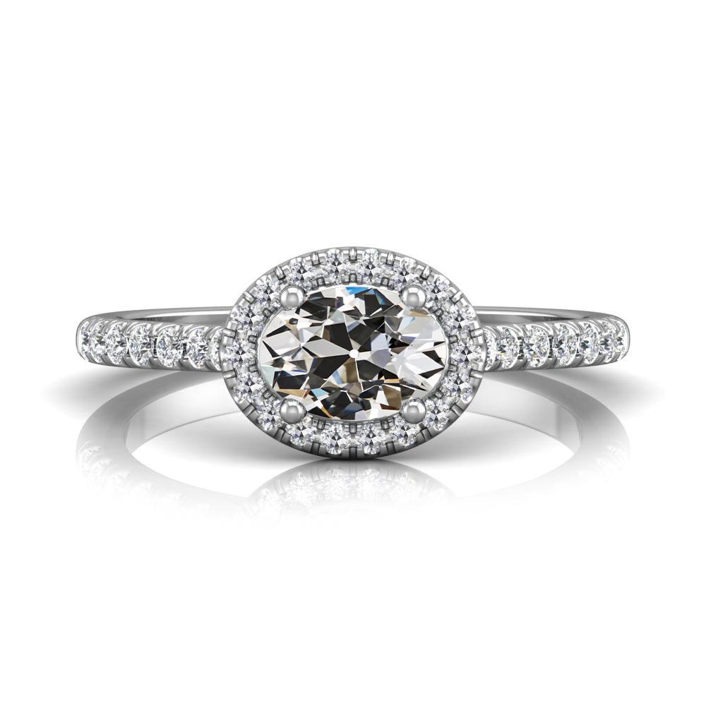 Runder & Ovaler Alt-Minenschliff Echt Diamant-Halo-Ring 5,50 Karat Schmuck - harrychadent.ch