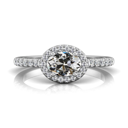 Runder & Ovaler Alt-Minenschliff Echt Diamant-Halo-Ring 5,50 Karat Schmuck - harrychadent.ch