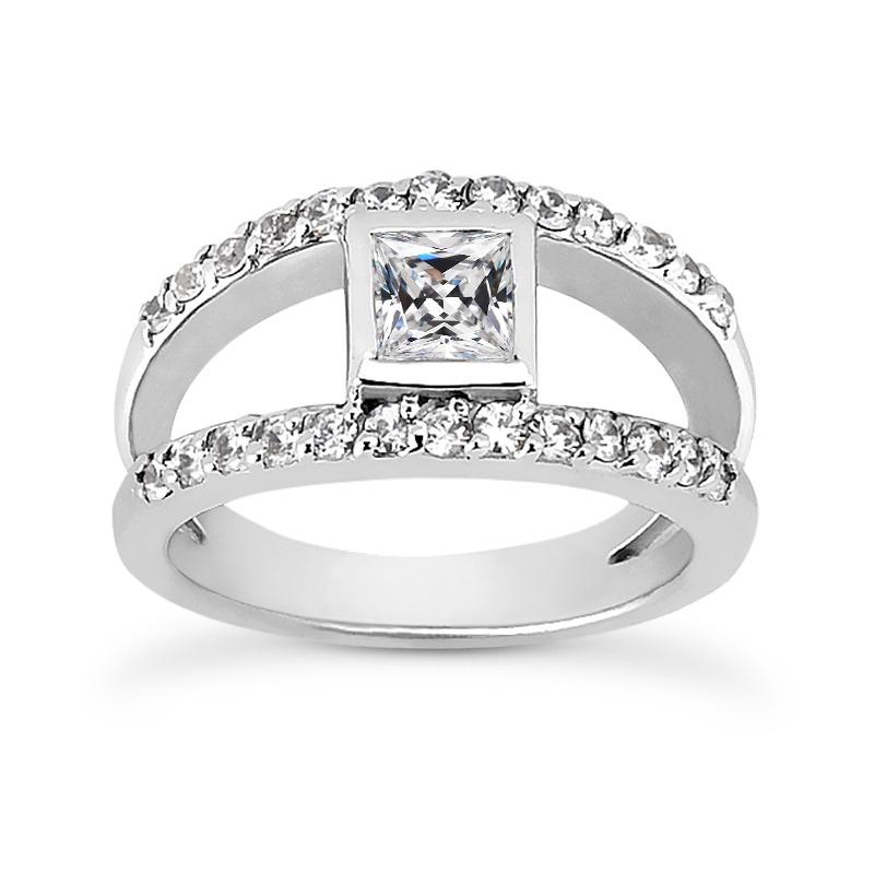 Runder & Vierkantschliff Alter Bergmann Echt Diamantring Lünette Split Schaft 4 Karat - harrychadent.ch