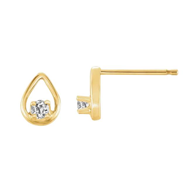 Solitär Ohrstecker Echt Diamantohrringe 1 Karat Altschliff Tropfenform